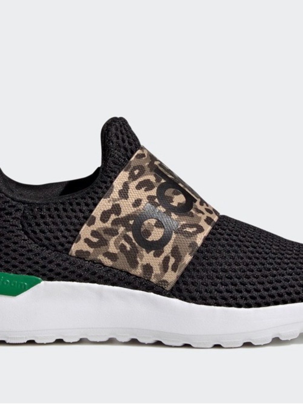 Adidas LITE RACER ADAPT 4.0 SLIP-ON SHOES Black with leopard